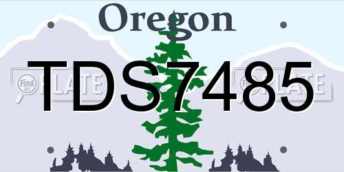 TDS7485 Oregon License Plate