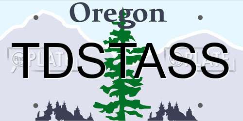 TDSTASS Oregon License Plate