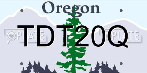 TDT20Q Oregon License Plate