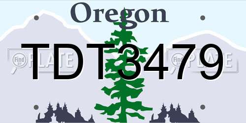 TDT3479 Oregon License Plate