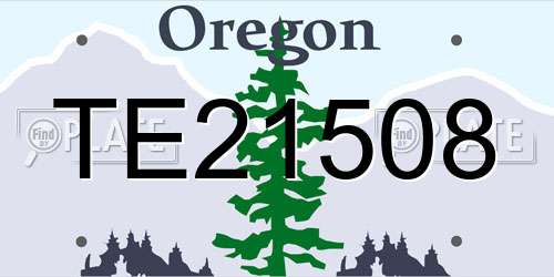 TE21508 Oregon License Plate