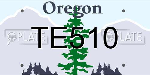 TE510 Oregon License Plate