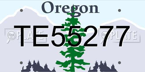 TE55277 Oregon License Plate
