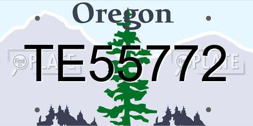 TE55772 Oregon License Plate