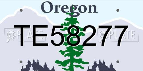 TE58277 Oregon License Plate