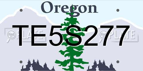 TE5S277 Oregon License Plate