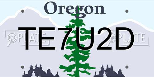 TE7U2D Oregon License Plate