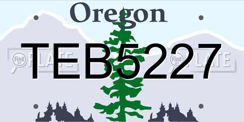 TEB5227 Oregon License Plate