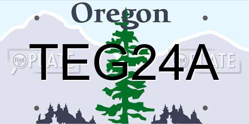 TEG24A Oregon License Plate