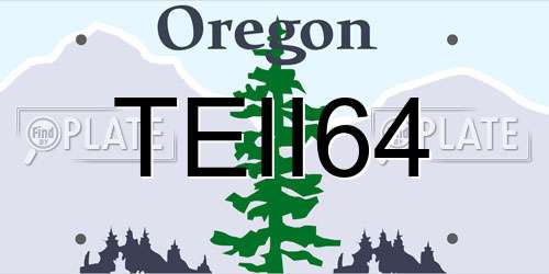 TEII64 Oregon License Plate