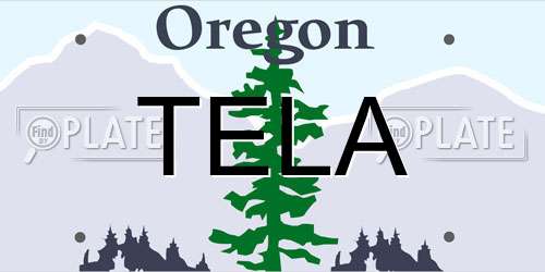 TELA Oregon License Plate