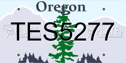 TES5277 Oregon License Plate