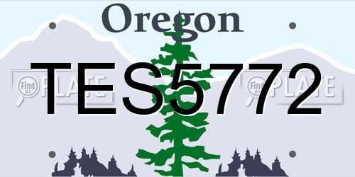TES5772 Oregon License Plate