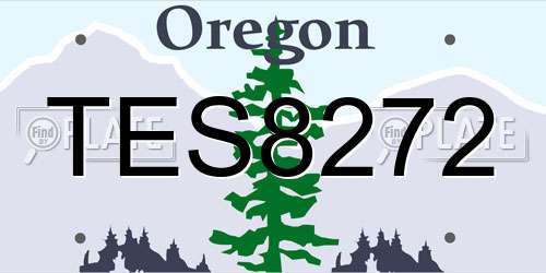 TES8272 Oregon License Plate
