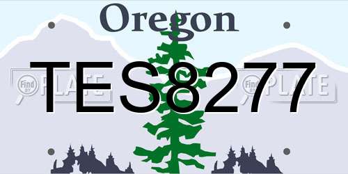 TES8277 Oregon License Plate