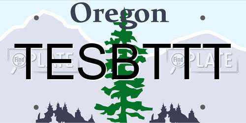 TESBTTT Oregon License Plate
