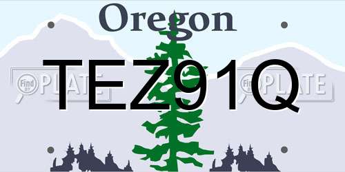 TEZ91Q Oregon License Plate
