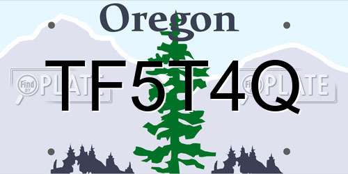 TF5T4Q Oregon License Plate