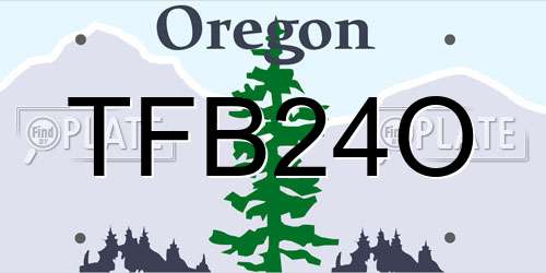 TFB24O Oregon License Plate