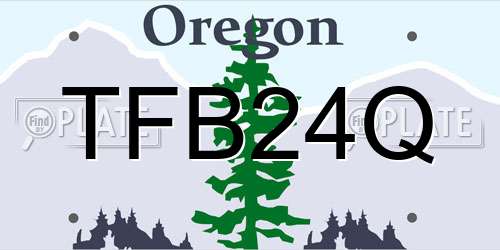 TFB24Q Oregon License Plate