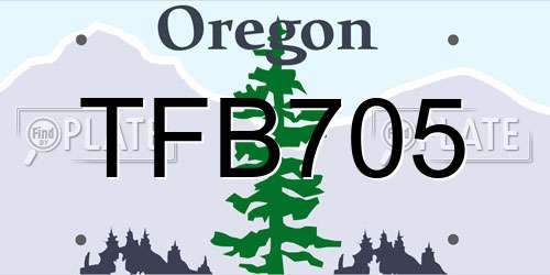 TFB705 Oregon License Plate