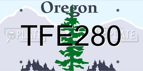 TFE280 Oregon License Plate