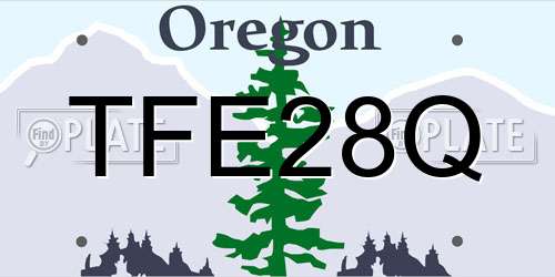 TFE28Q Oregon License Plate