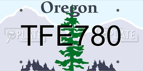 TFE780 Oregon License Plate