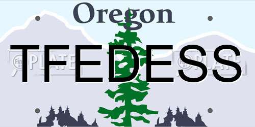 TFEDESS Oregon License Plate