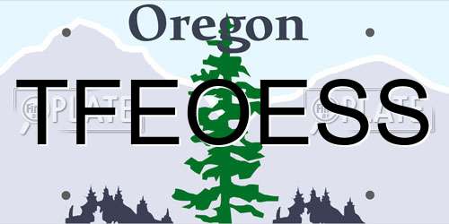 TFEOESS Oregon License Plate