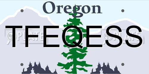 TFEQESS Oregon License Plate
