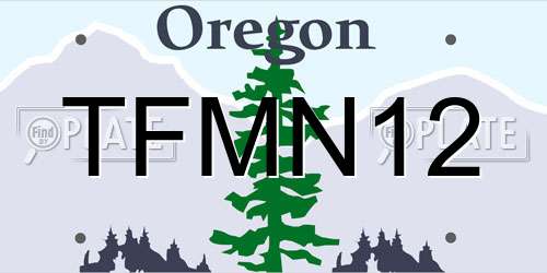 TFMN12 Oregon License Plate