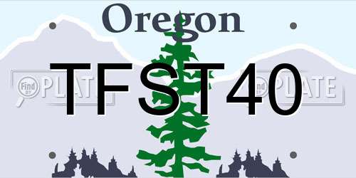 TFST40 Oregon License Plate