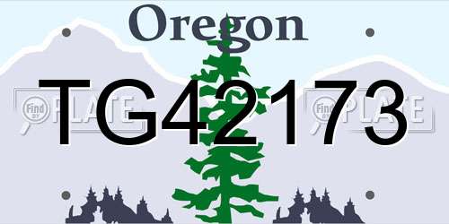 TG42173 Oregon License Plate