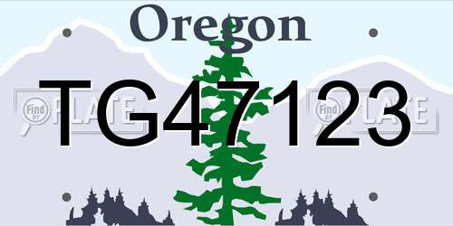TG47123 Oregon License Plate
