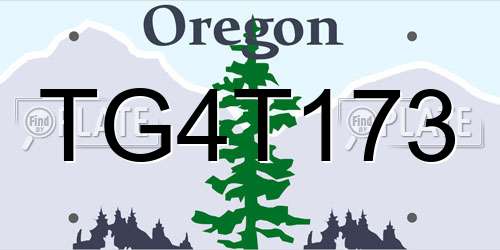 TG4T173 Oregon License Plate