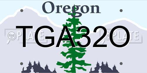 TGA32O Oregon License Plate