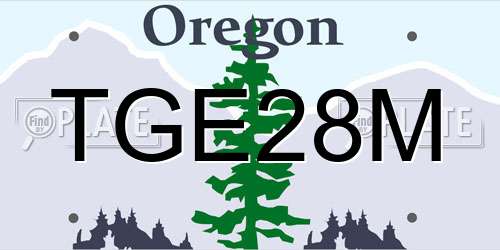 TGE28M Oregon License Plate