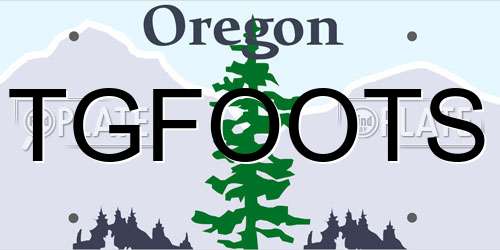 TGFOOTS Oregon License Plate