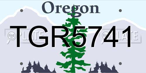 TGR5741 Oregon License Plate