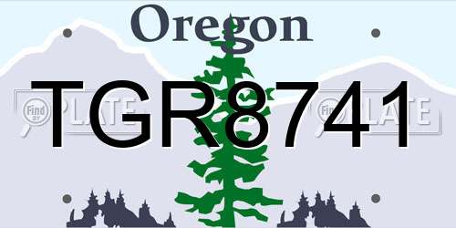 TGR8741 Oregon License Plate