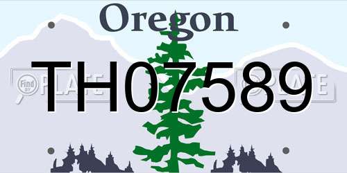 TH07589 Oregon License Plate