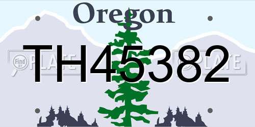 TH45382 Oregon License Plate