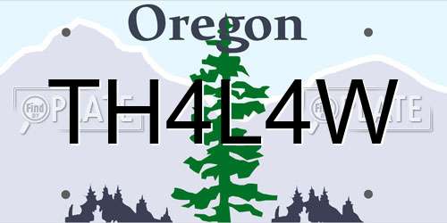 TH4L4W Oregon License Plate