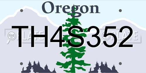 TH4S352 Oregon License Plate