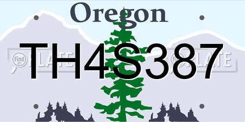 TH4S387 Oregon License Plate