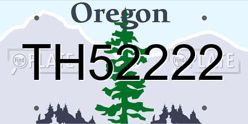TH52222 Oregon License Plate