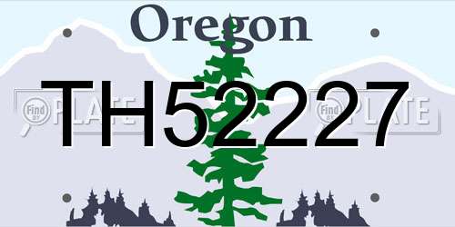 TH52227 Oregon License Plate