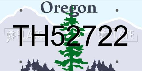 TH52722 Oregon License Plate