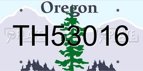 TH53016 Oregon License Plate
